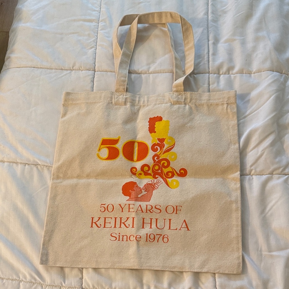 50 Years of Keiki Hula Tote Bag - Cream